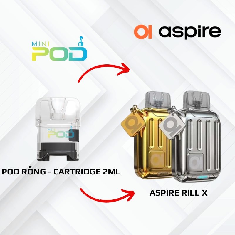 ASPIRE RIIL X Cartridge - Pod Rỗng Thay Thế 2ML - Chính Hãng